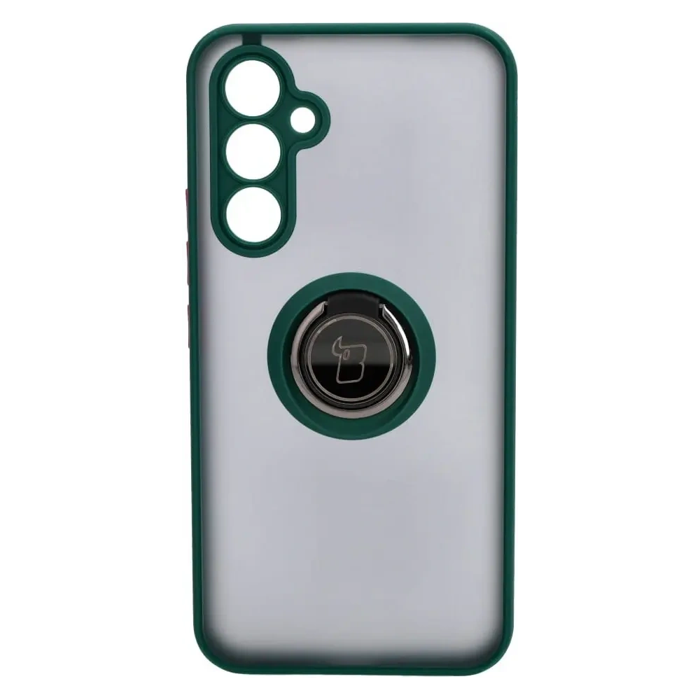 Hurtownia GSM - Etui z uchwytem na palec Bizon Case Hybrid Ring do Samsung Galaxy A54 5G przydymione z ciemnozieloną ramką - BIZ1213 - {ean13} - Hurt