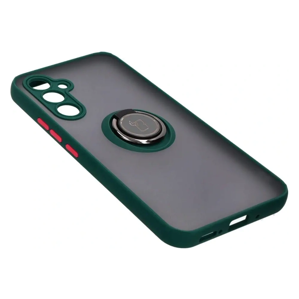 Hurtownia GSM - Etui z uchwytem na palec Bizon Case Hybrid Ring do Samsung Galaxy A54 5G przydymione z ciemnozieloną ramką - BIZ1213 - {ean13} - Hurt