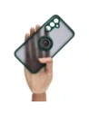 Hurtownia GSM - Etui z uchwytem na palec Bizon Case Hybrid Ring do Samsung Galaxy A54 5G przydymione z ciemnozieloną ramką - BIZ1213 - {ean13} - Hurt