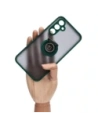 Hurtownia GSM - Etui z uchwytem na palec Bizon Case Hybrid Ring do Samsung Galaxy A54 5G przydymione z ciemnozieloną ramką - BIZ1213 - {ean13} - Hurt
