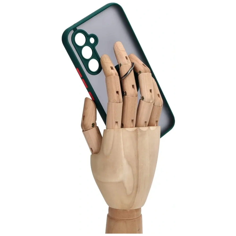 Hurtownia GSM - Etui z uchwytem na palec Bizon Case Hybrid Ring do Samsung Galaxy A54 5G przydymione z ciemnozieloną ramką - BIZ1213 - {ean13} - Hurt