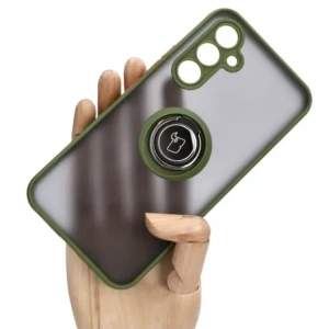 Wholesale Bizon Case Hybrid Ring Samsung Galaxy A54 5G smoky with a green frame - BIZ7550 - {ean13} - Hurt