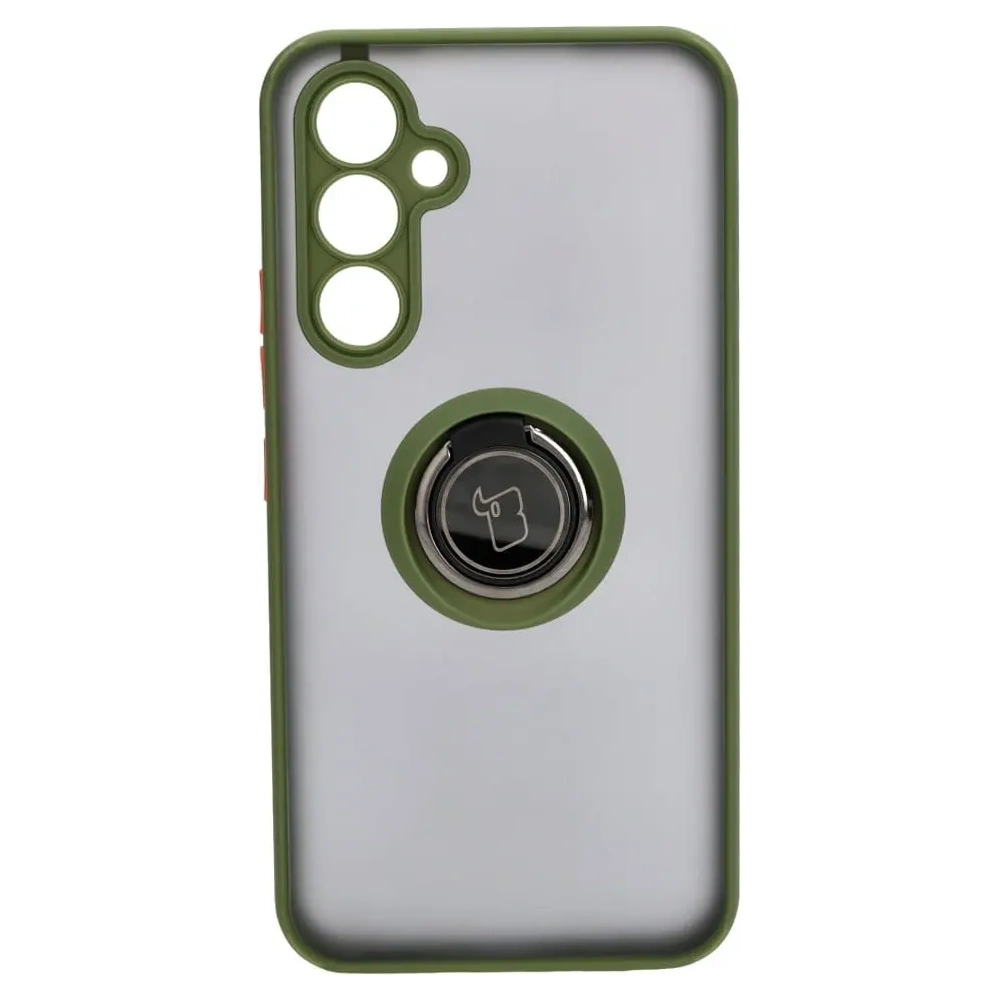 Hurtownia GSM - Etui z uchwytem na palec Bizon Case Hybrid Ring do Samsung Galaxy A54 5G przydymione z zieloną ramką - BIZ7550 - {ean13} - Hurt