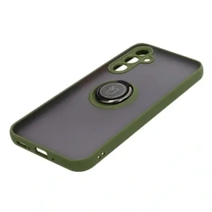Wholesale Bizon Case Hybrid Ring Samsung Galaxy A54 5G smoky with a green frame - BIZ7550 - {ean13} - Hurt