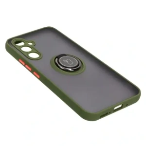 Wholesale Bizon Case Hybrid Ring Samsung Galaxy A54 5G smoky with a green frame - BIZ7550 - {ean13} - Hurt
