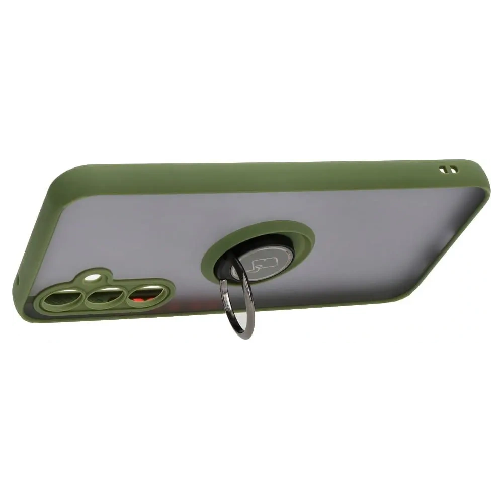 Hurtownia GSM - Bizon Case Hybrid Ring Samsung Galaxy A54 5G fumuriu cu un cadru verde - BIZ7550 - {ean13} - Hurt