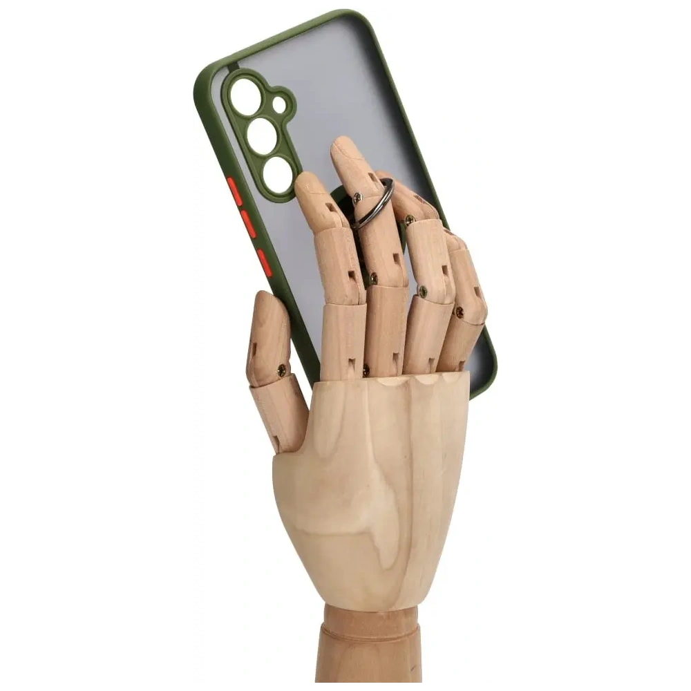 Hurtownia GSM - Bizon Case Hybrid Ring Samsung Galaxy A54 5G fumuriu cu un cadru verde - BIZ7550 - {ean13} - Hurt