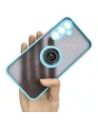 Bizon Case Hybrid Ring Samsung Galaxy A54 5G rauchig mit einem hellblauen Rahmen