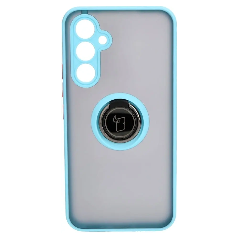 Wholesale Bizon Case Hybrid Ring Samsung Galaxy A54 5G smoky with a light blue frame - BIZ1220 - {ean13} - Hurt
