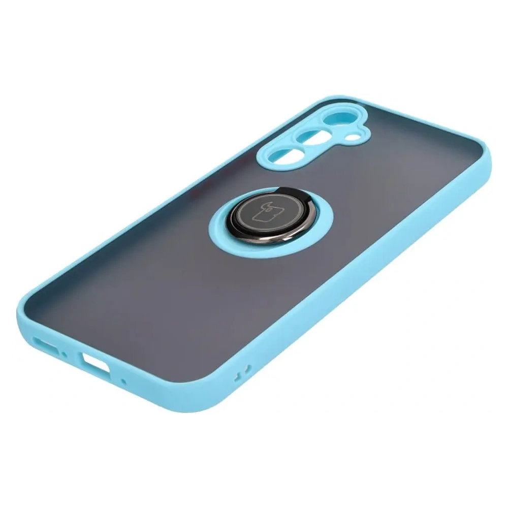 Hurtownia GSM - Bizon Case Hybrid Ring Samsung Galaxy A54 5G fumuriu cu un cadru albastru deschis - BIZ1220 - {ean13} - Hurt