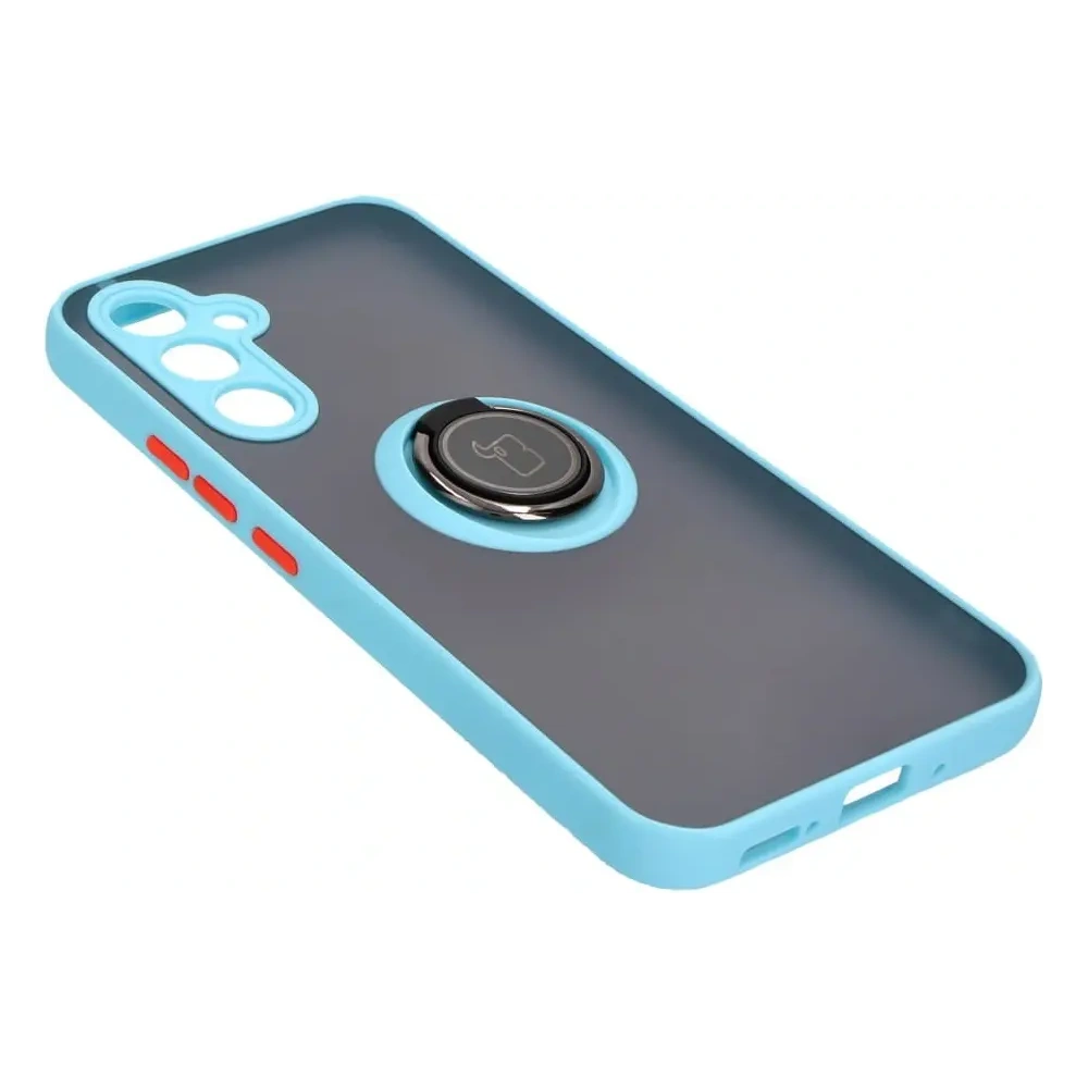 Hurtownia GSM - Bizon Case Hybrid Ring Samsung Galaxy A54 5G fumuriu cu un cadru albastru deschis - BIZ1220 - {ean13} - Hurt