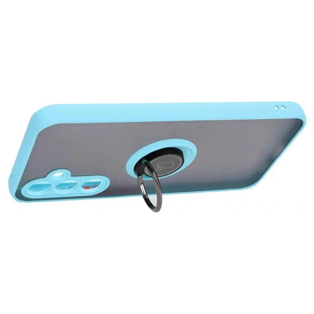 Hurtownia GSM - Bizon Case Hybrid Ring Samsung Galaxy A54 5G fumuriu cu un cadru albastru deschis - BIZ1220 - {ean13} - Hurt