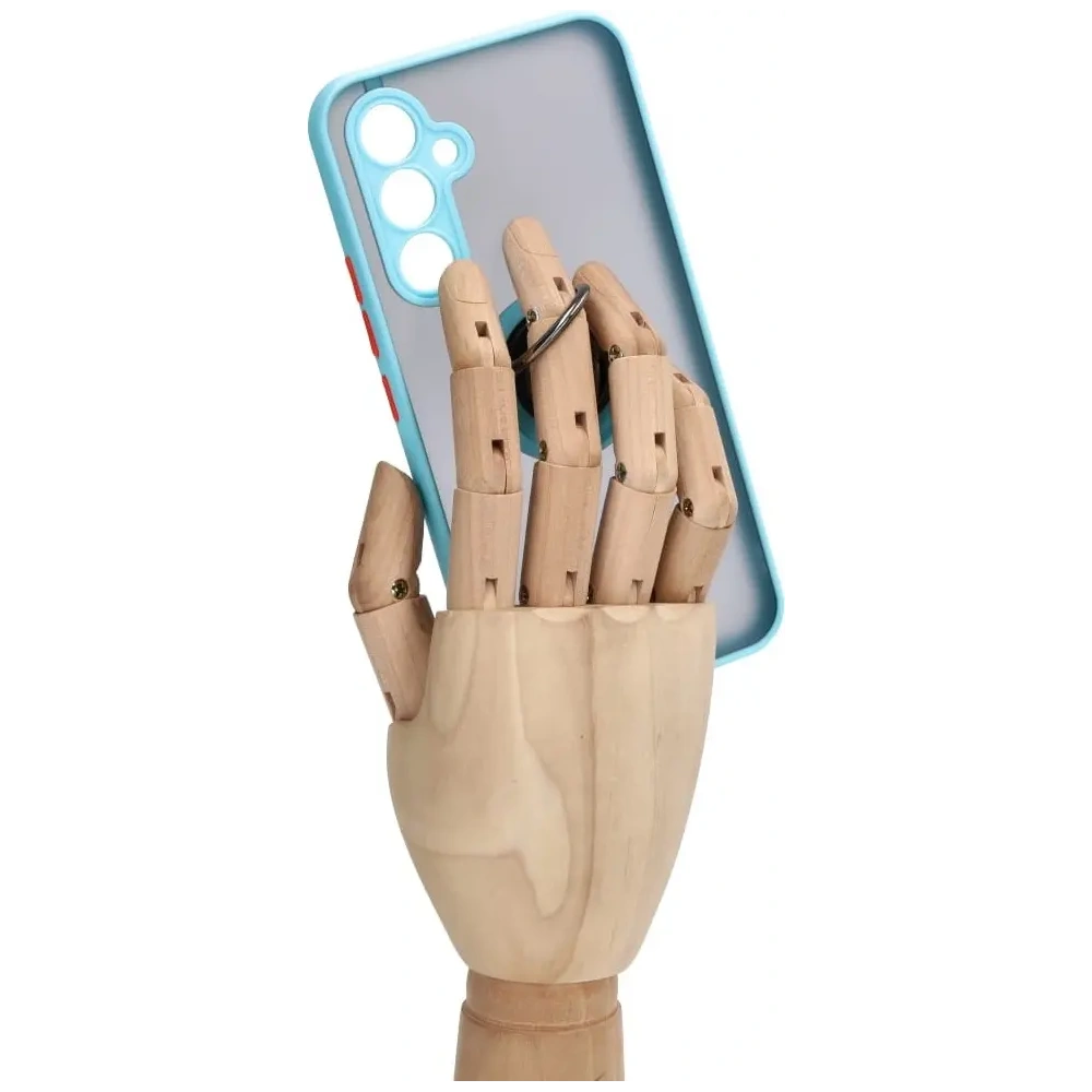 Hurtownia GSM - Bizon Case Hybrid Ring Samsung Galaxy A54 5G fumuriu cu un cadru albastru deschis - BIZ1220 - {ean13} - Hurt