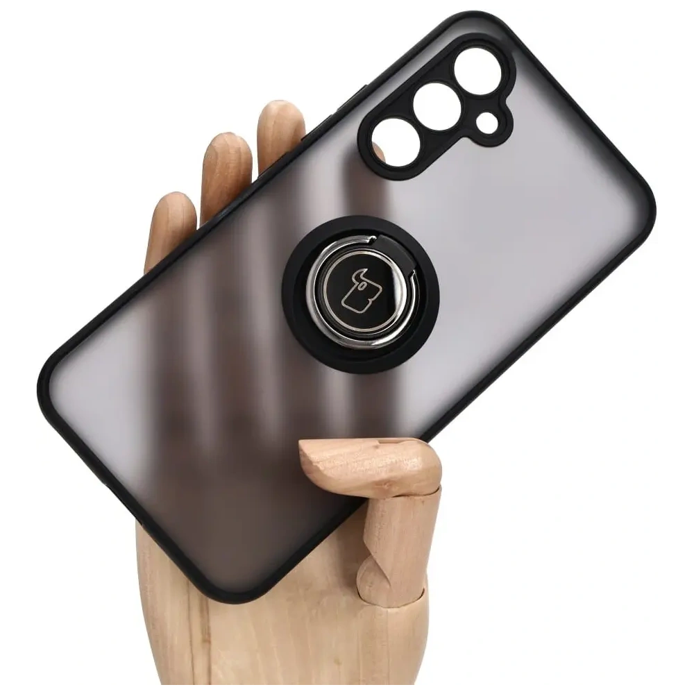 Hurtownia GSM - Etui z uchwytem na palec Bizon Case Hybrid Ring do Samsung Galaxy A54 5G kouřové s černým rámečkem - BIZ1221 - {ean13} - Hurt