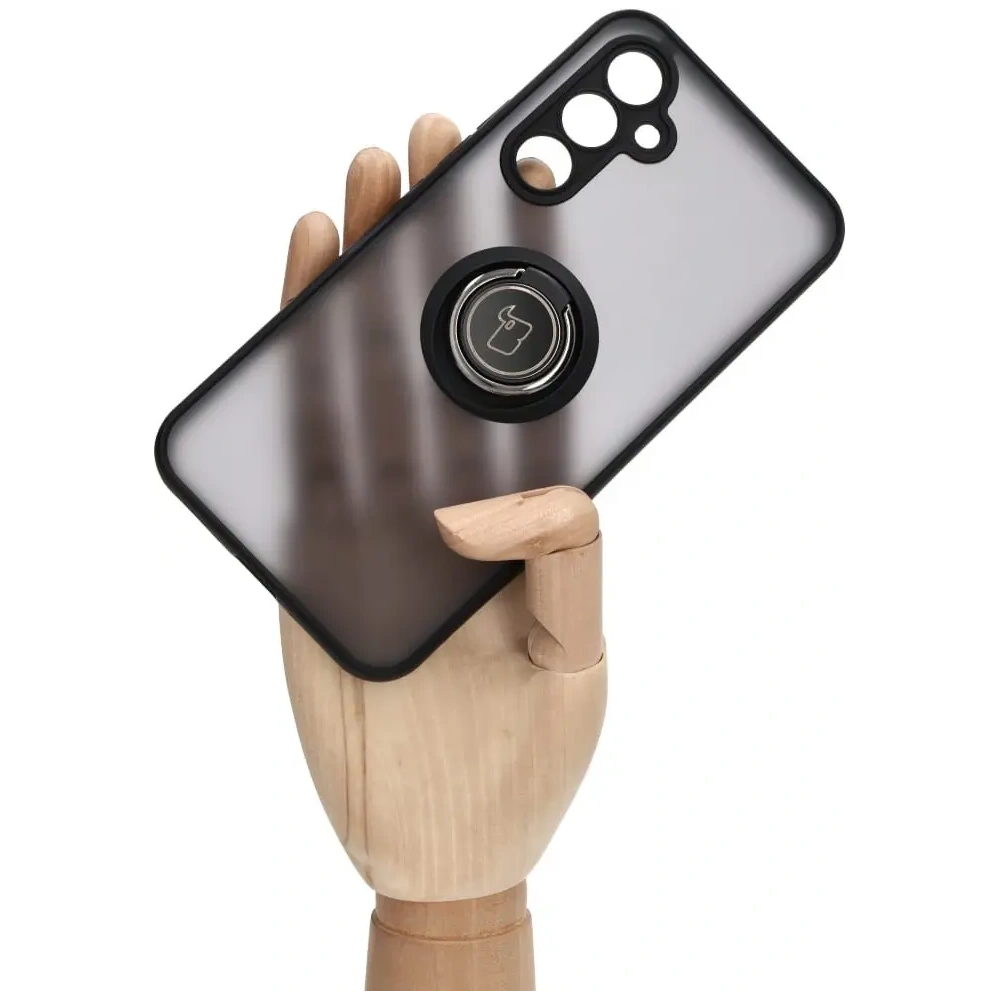 Hurtownia GSM - Etui z uchwytem na palec Bizon Case Hybrid Ring do Samsung Galaxy A54 5G przydymione z czarną ramką - BIZ1221 - {ean13} - Hurt