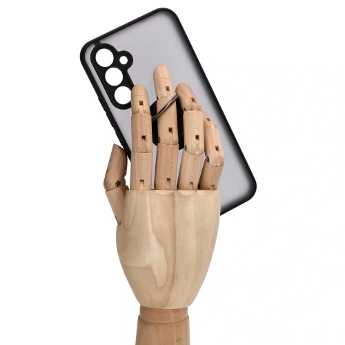 Etui z uchwytem na palec Bizon Case Hybrid Ring do Samsung Galaxy A54 5G przydymione z czarną ramką