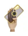 Hurtownia GSM - Etui z uchwytem na palec Bizon Case Hybrid Ring do Galaxy A54 5G, przydymione z żółtą ramką - BIZ7552 - {ean13} - Hurt