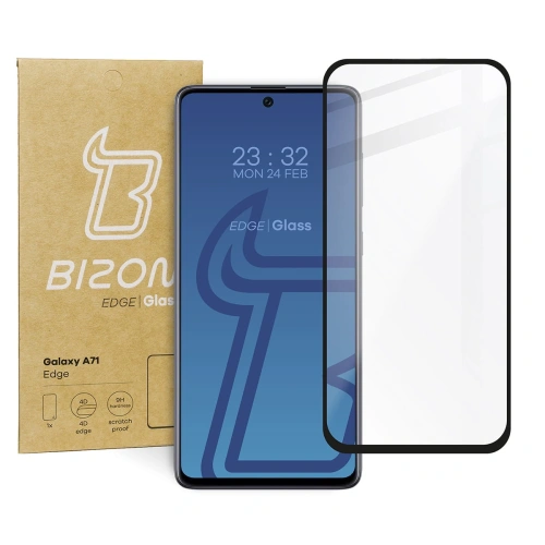 Szkło hartowane Bizon Glass Edge do Samsung Galaxy A71 czarne
