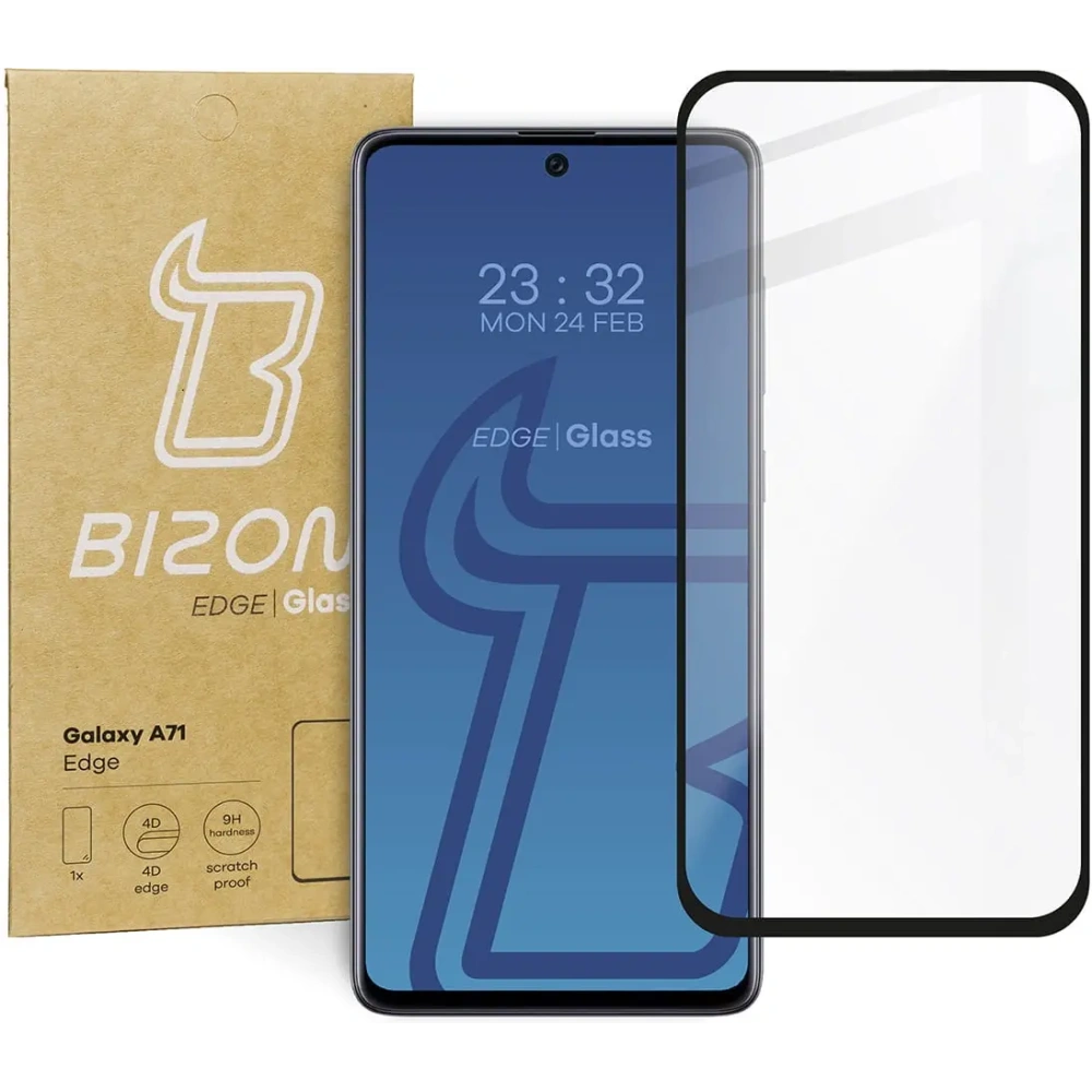 Hurtownia GSM - Bizon Glass Edge Samsung Galaxy A71 fekete - BIZ7554 - {ean13} - Hurt