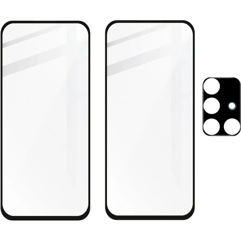 Hurtownia GSM - 2x szkło hartowane Bizon Glass Edge + ochrona na obiektyw Samsung Galaxy A71 czarne - BIZ7556 - {ean13} - Hurt