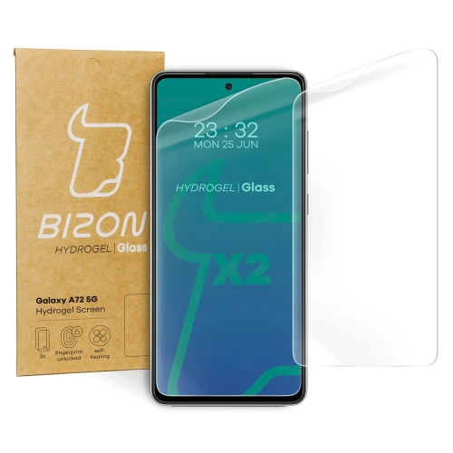 Folia hydrożelowa na ekran Bizon Glass Hydrogel Samsung Galaxy A72 [2 PACK]