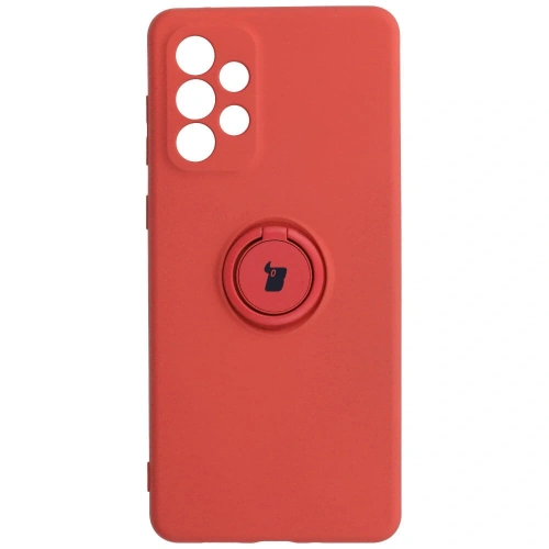 Etui Bizon Case Silicone Ring do Samsung Galaxy A73 5G ciemny róż