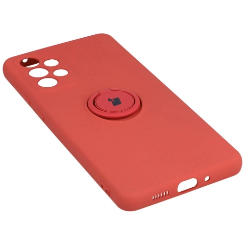 Etui Bizon Case Silicone Ring do Samsung Galaxy A73 5G ciemny róż