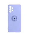 Bizon Case Silicone Ring Samsung Galaxy A73 5G light purple