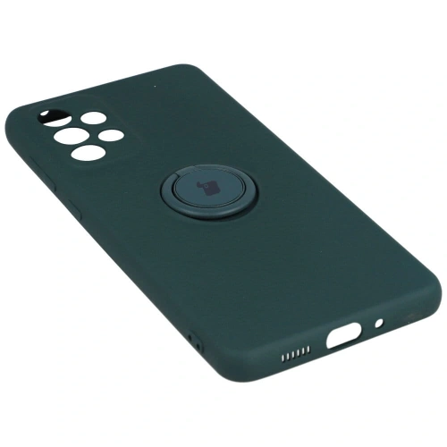 Etui Bizon Case Silicone Ring do Samsung Galaxy A73 5G ciemnozielone