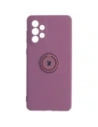 Etui Bizon Case Silicone Ring do Samsung Galaxy A73 5G tmavě fialové