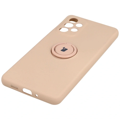 Etui Bizon Case Silicone Ring do Samsung Galaxy A73 5G jasnoróżowe