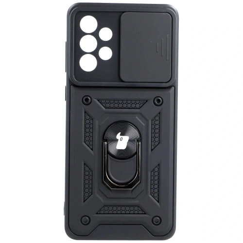 Etui Bizon Case CamShield Ring do Samsung Galaxy A73 5G czarne