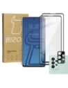 Tvrzené sklo Bizon Glass Edge - [2 PACK] + ochrana na objektiv Samsung Galaxy A73 černé