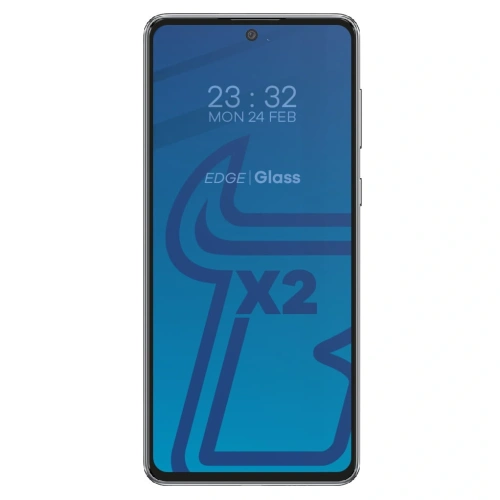 Szkło hartowane Bizon Glass Edge - [2 PACK] + ochrona na obiektyw Samsung Galaxy A73 czarne