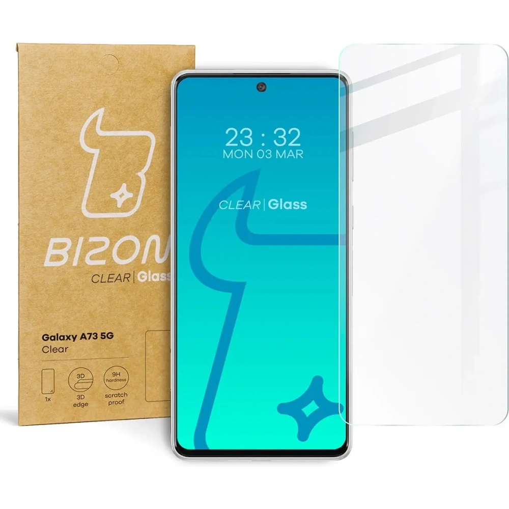 Wholesale Bizon Glass Clear Samsung Galaxy A73 5G - BIZ1260 - {ean13} - Hurt