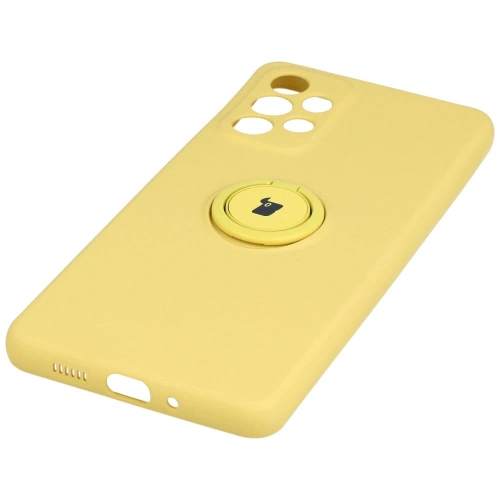 Etui Bizon Case Silicone Ring do Samsung Galaxy A73 5G żółte