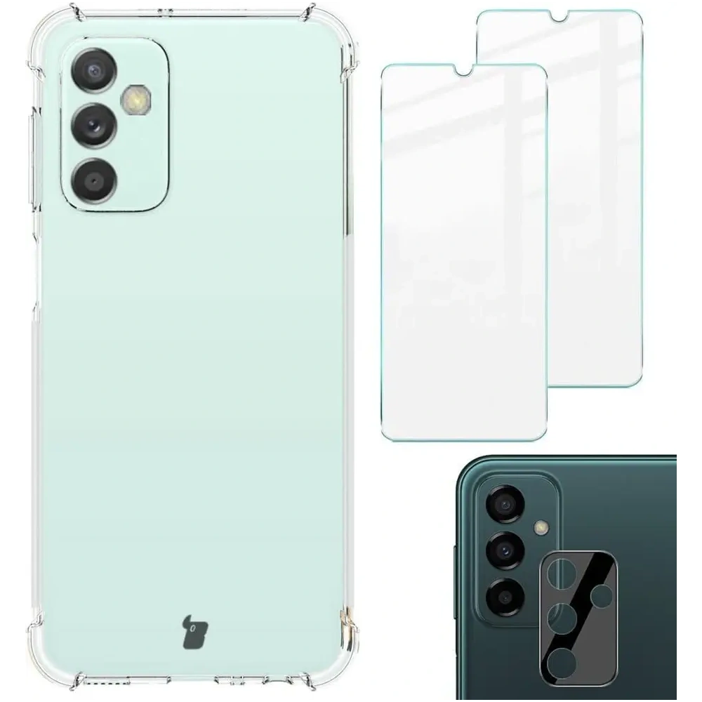 Hurtownia GSM - Etui + 2x szkło na ekran + szkło na obiektyw Bizon Case Clear Pack do Samsung Galaxy M13 / M23 5G przezroczyste - BIZ7568 - {ean13} - Hurt