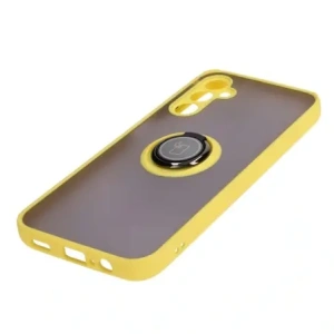 Hurtownia GSM - Bizon Case Hybrid Ring Samsung Galaxy M14 5G rauchig mit einem gelben Rahmen - BIZ1278 - {ean13} - Hurt