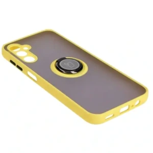 Hurtownia GSM - Bizon Case Hybrid Ring Samsung Galaxy M14 5G rauchig mit einem gelben Rahmen - BIZ1278 - {ean13} - Hurt