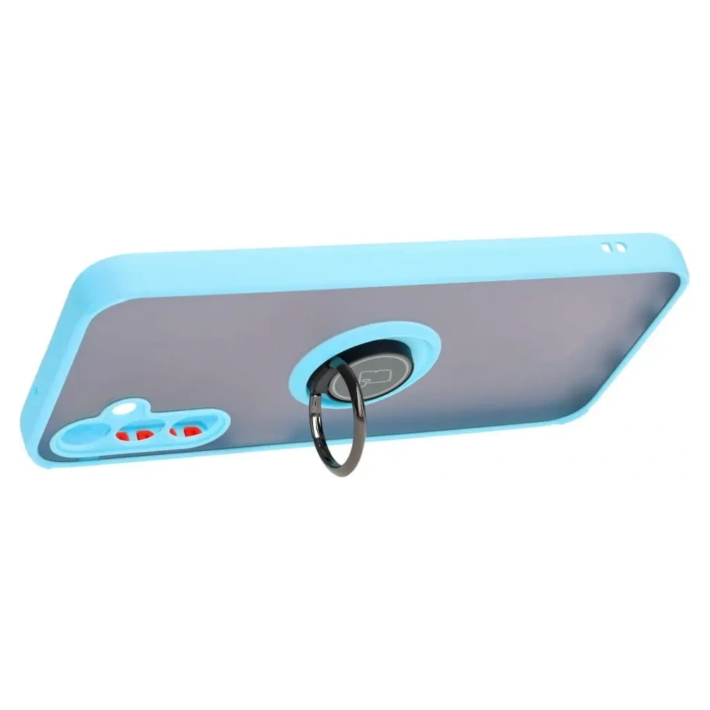 Wholesale Bizon Case Hybrid Ring Samsung Galaxy M14 5G smoky with a light blue frame - BIZ1279 - {ean13} - Hurt