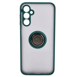 Hurtownia GSM - Etui z uchwytem na palec Bizon Case Hybrid Ring do Samsung Galaxy M14 5G kouřové s tmavě zeleným rámem - BIZ1281 - {ean13} - Hurt