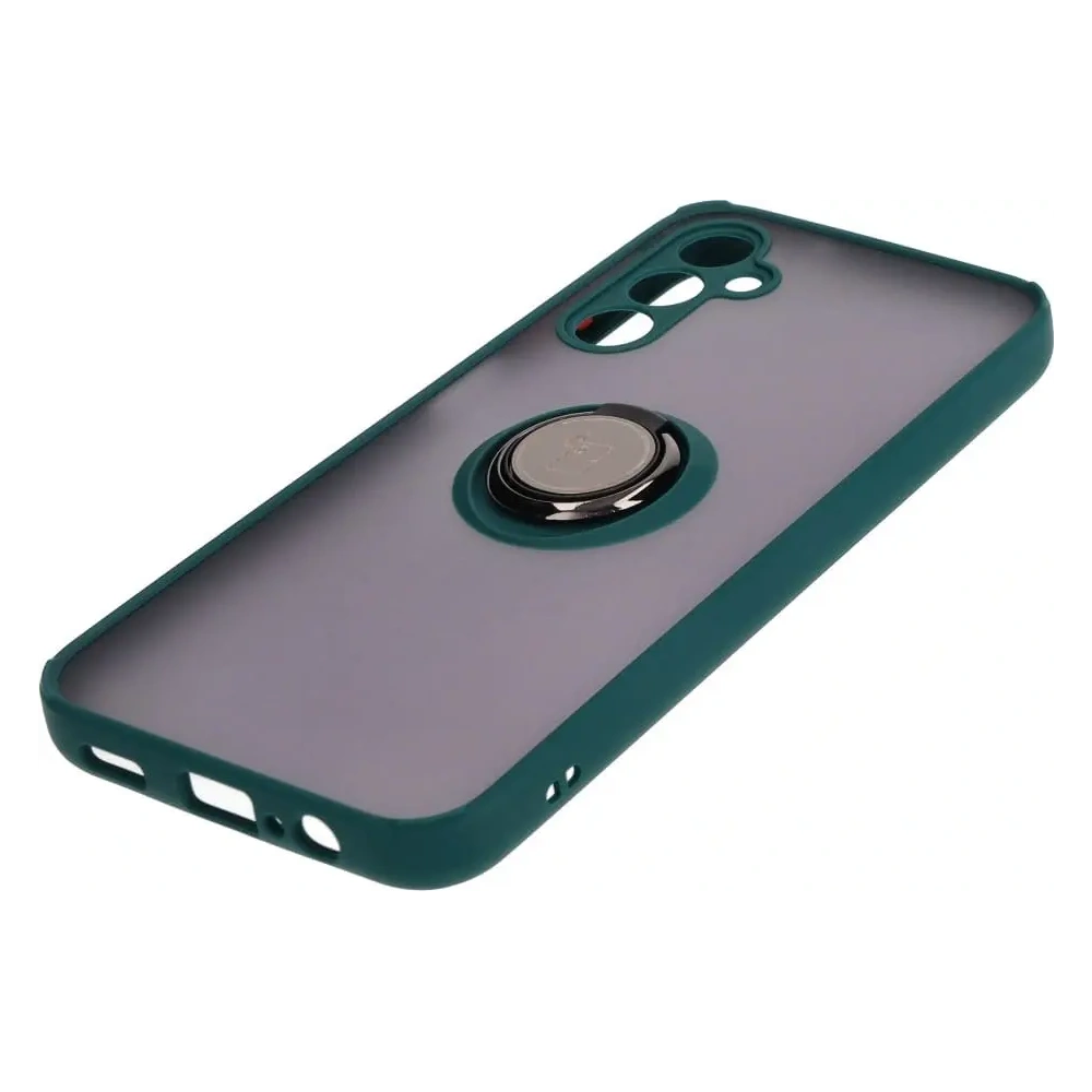 Wholesale Bizon Case Hybrid Ring Samsung Galaxy M14 5G smoky with a dark green frame - BIZ1281 - {ean13} - Hurt