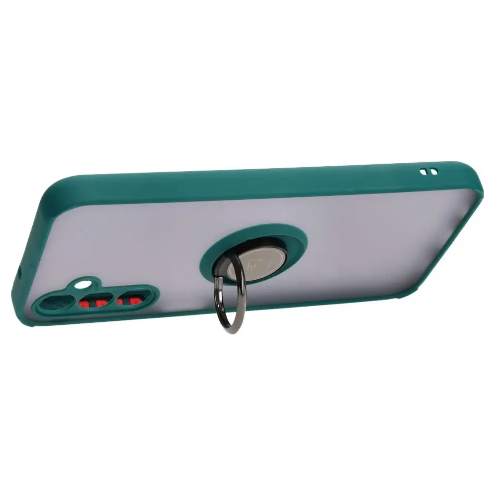 Hurtownia GSM - Bizon Case Hybrid Ring Samsung Galaxy M14 5G fumuriu cu un cadru verde închis - BIZ1281 - {ean13} - Hurt