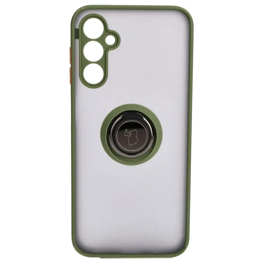 Hurtownia GSM - Etui s úchopem na prst Bizon Case Hybrid Ring pro Samsung Galaxy M14 5G kouřové se zeleným rámem - BIZ1282 - {ean13} - Hurt