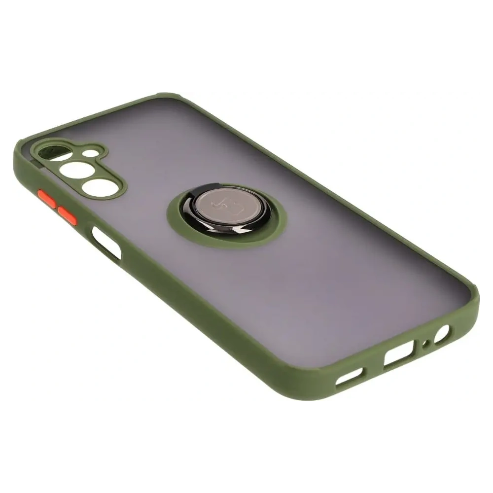 Hurtownia GSM - Etui s úchopem na prst Bizon Case Hybrid Ring pro Samsung Galaxy M14 5G kouřové se zeleným rámem - BIZ1282 - {ean13} - Hurt