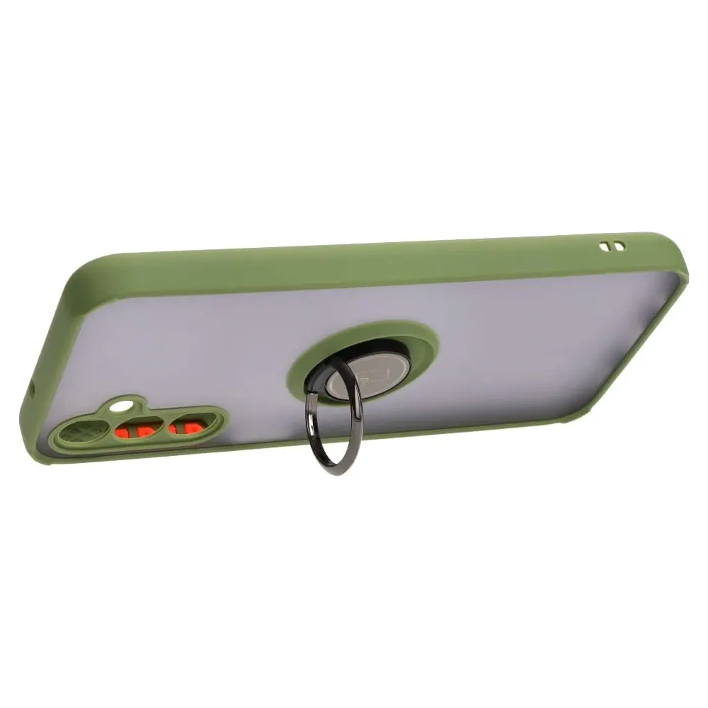 Hurtownia GSM - Etui s úchopem na prst Bizon Case Hybrid Ring pro Samsung Galaxy M14 5G kouřové se zeleným rámem - BIZ1282 - {ean13} - Hurt