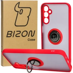 Hurtownia GSM - Bizon Case Hybrid Ring Samsung Galaxy M14 5G rauchig mit einem roten Rahmen - BIZ1286 - {ean13} - Hurt