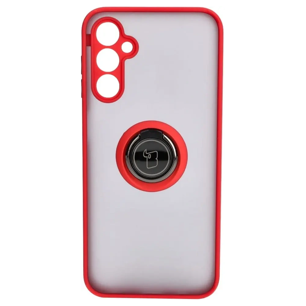 Hurtownia GSM - Etui s úchopem na prst Bizon Case Hybrid Ring pro Samsung Galaxy M14 5G kouřové s červeným rámem - BIZ1286 - {ean13} - Hurt