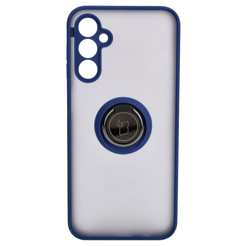 Hurtownia GSM - Etui z uchwytem na palec Bizon Case Hybrid Ring do Samsung Galaxy M14 5G przydymione z granatową ramką - BIZ1290 - {ean13} - Hurt