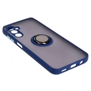 Hurtownia GSM - Bizon Case Hybrid Ring Samsung Galaxy M14 5G fumuriu cu un cadru albastru marin - BIZ1290 - {ean13} - Hurt